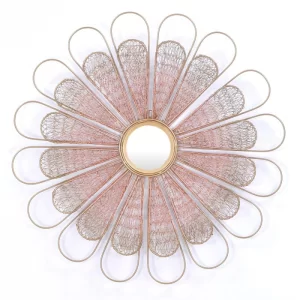Handicrafts Decorative Mirror Round Flower Design