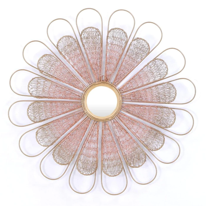Handicrafts Decorative Mirror Round Flower Design